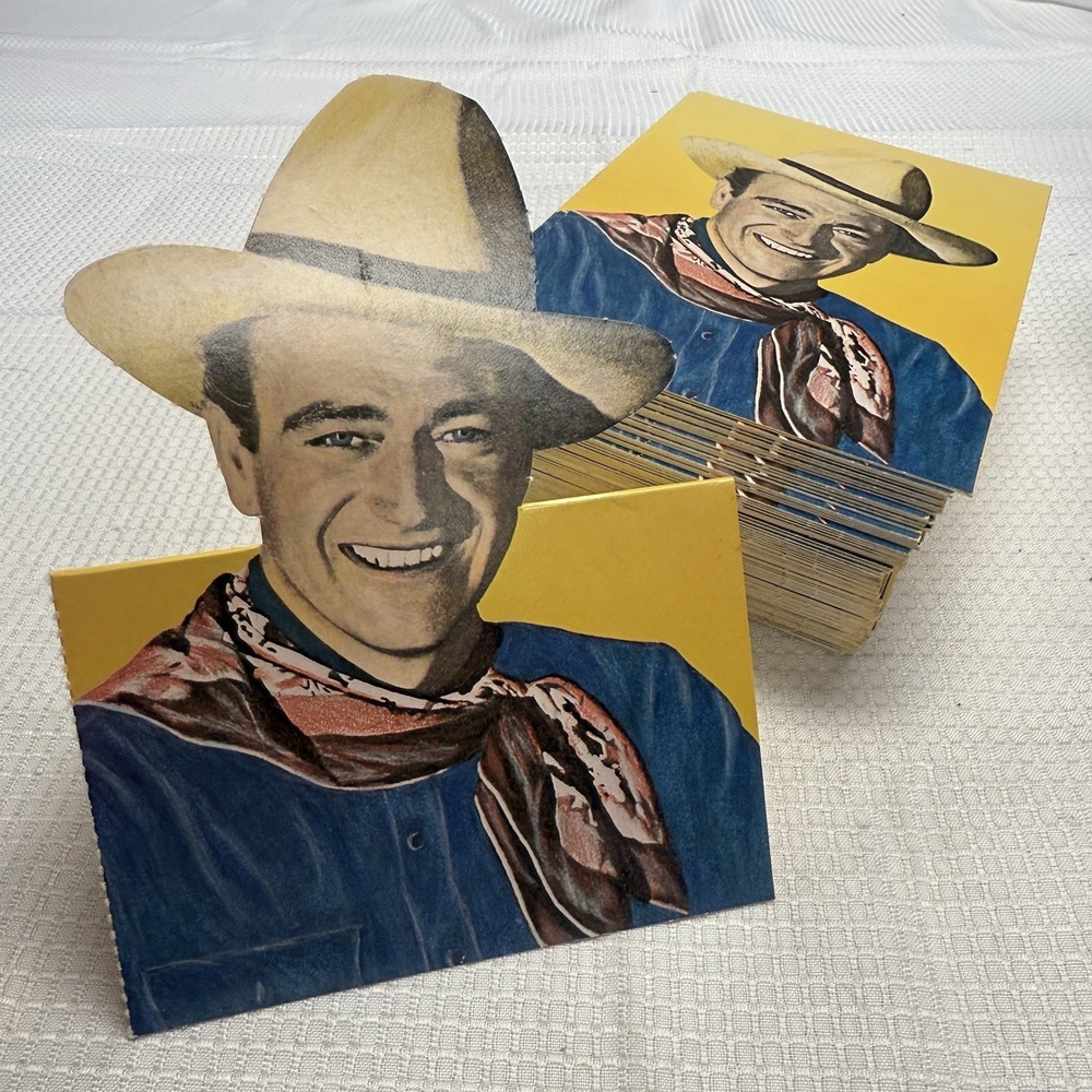 90 Del Greger Standee 40s John Wayne Cards 1987 Vintage Pop Ups Party Western